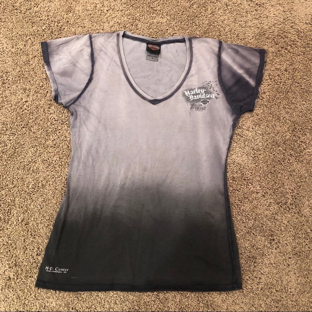 Harley Davidson Ride Free V-neck T-shirt